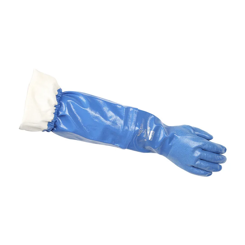 Nk803es Imported Chemical-Proof Extended Gloves Chemical-Proof Gloves with Lining Nitrile Gloves