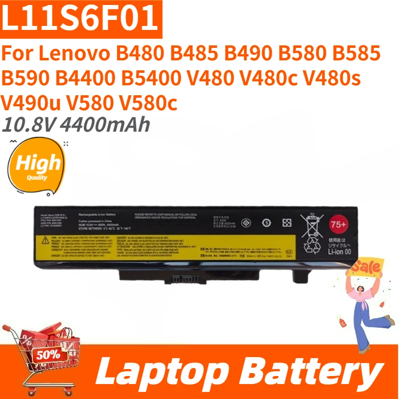 

10.8V 4400mAh L11S6F01 Laptop battery For Lenovo Thinkpad Edge B490 B580 B585 B590 E435 E530 B4400 V480 V480c E430 E430C V580