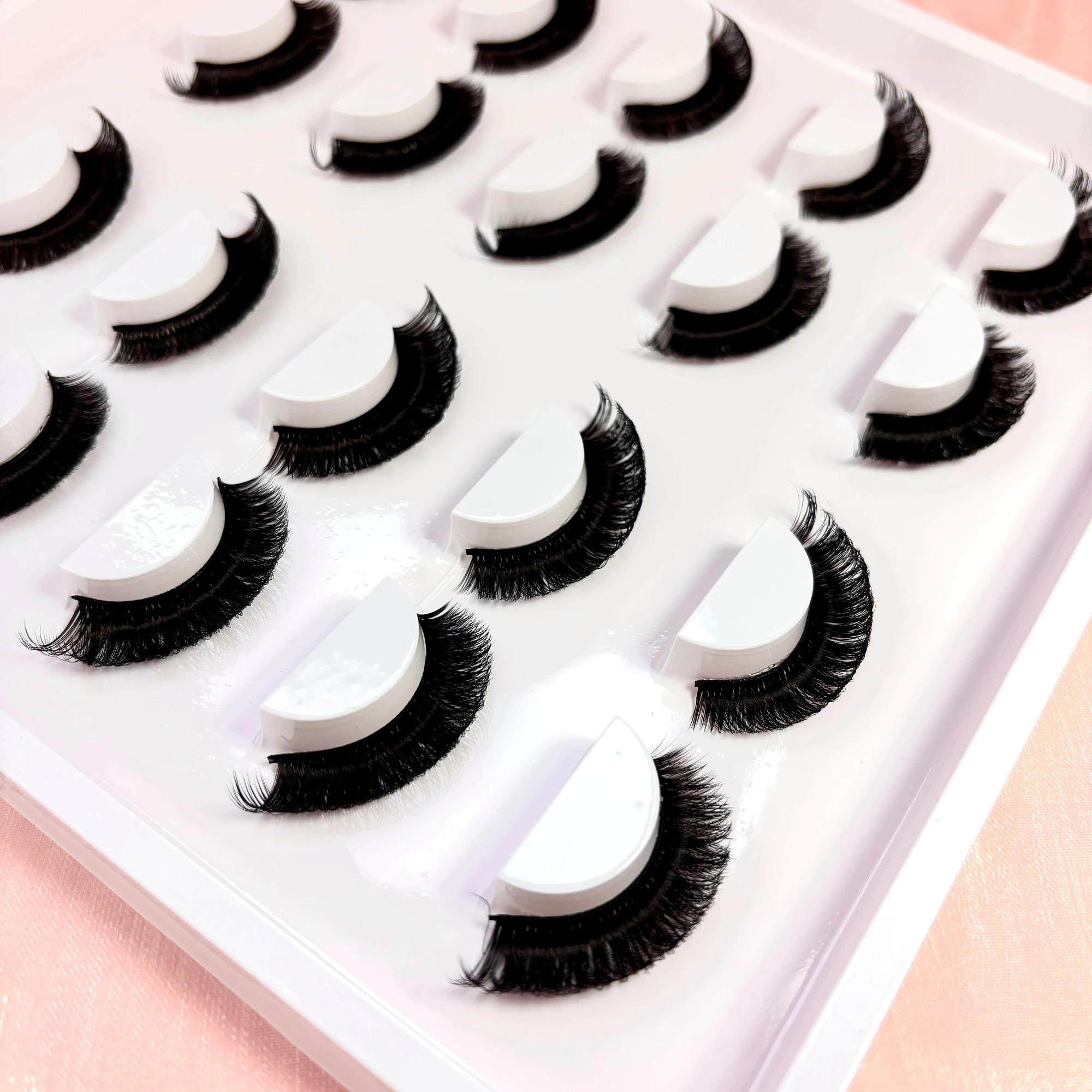 

10 Pairs Russian Strip Lashes Fluffy Mink Lashes 3D False Eyelashes Russian Volume Eyelashes Fake Eyelashes