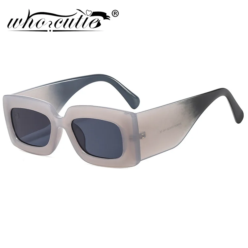 

Vintage Square Sunglasses Women Men Brand Shades Eyewear Green Big Thick Frame Decor Rectangle Sun Glasses UV400 Sunnies Oculos