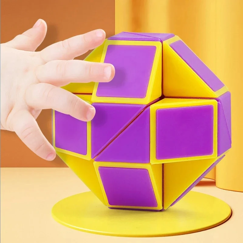 1Pc Magic Ruler 24 Mini Twist Snake Ruler Puzzle Folding Puzzle Cube Educational Toys Kids Brain Teaser Foldable Party Gifts Toy