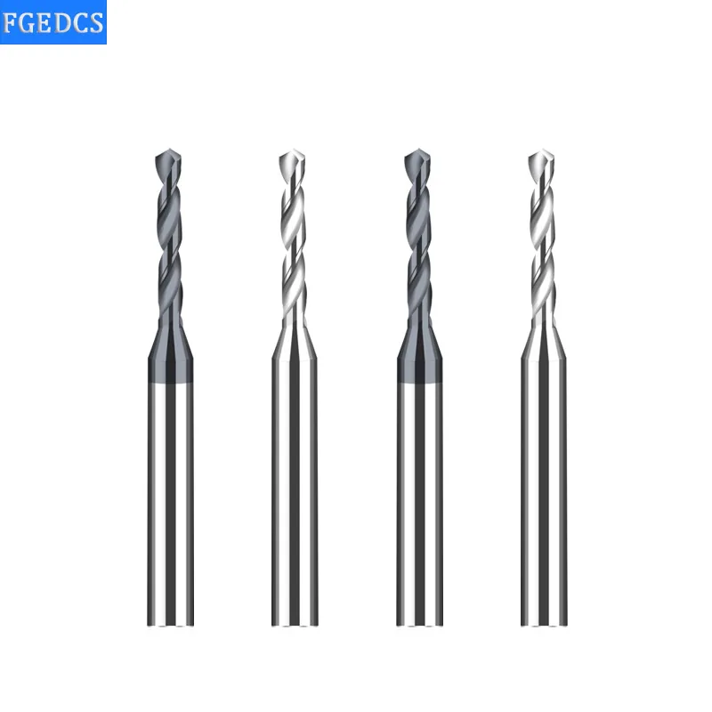 Broca de metal monolítica contínua do micro-diâmetro para a máquina do cnc broca de aço inoxidável dura da torção do tungstênio da broca da liga do carboneto