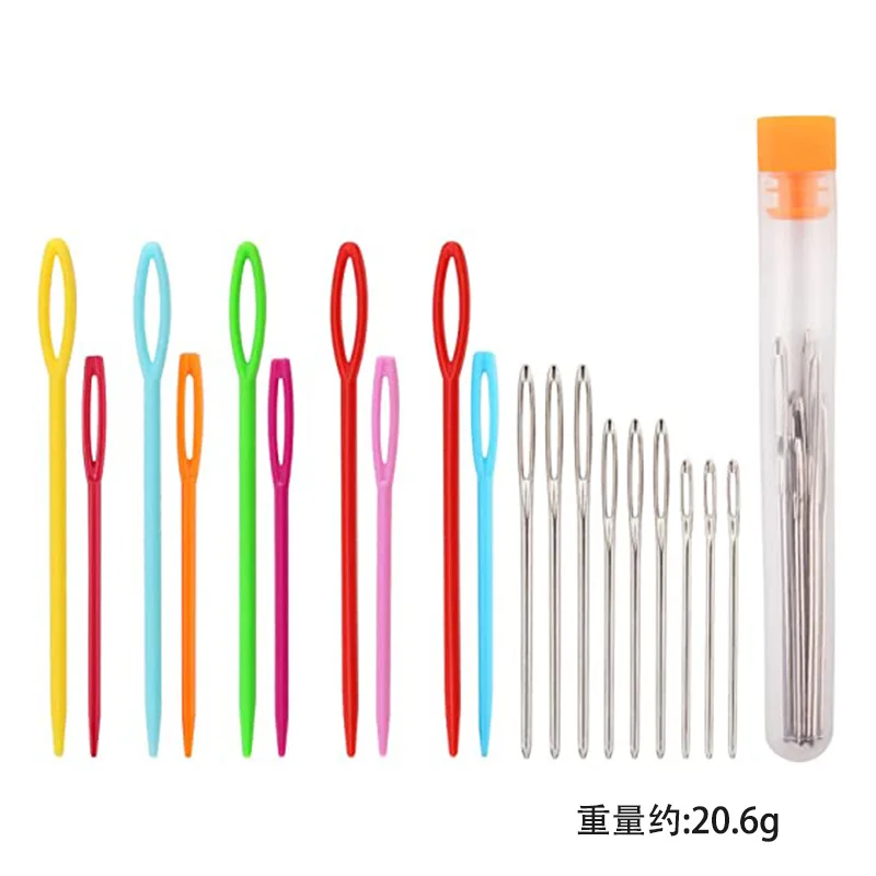 9 PCS Large Eye Blunt Sewing Needles Cross Stitch Knitting Needle Handmade Leather Embroidery Thread Needle Sewing Accessories