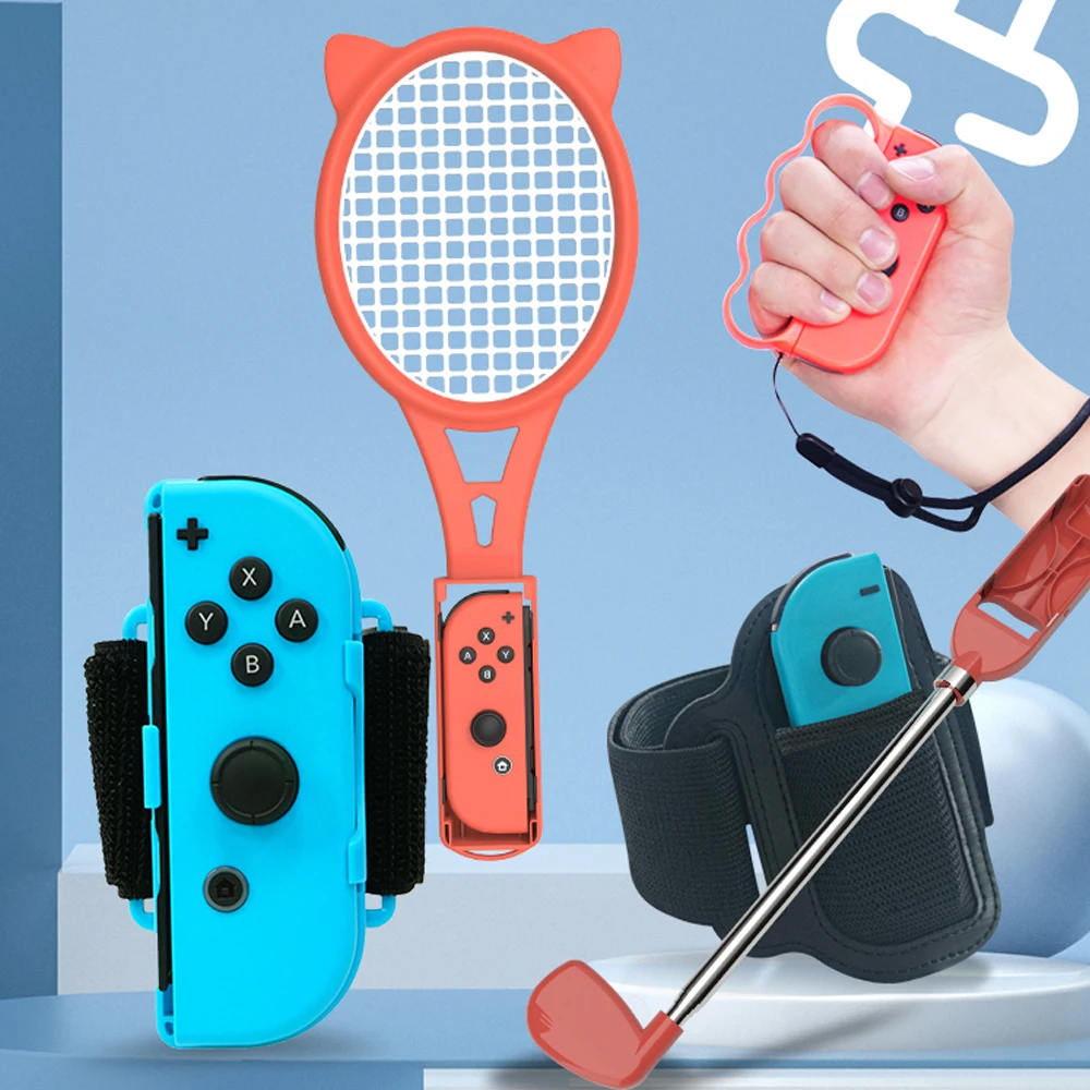 14in1 Switch Sports Accessories Bundle for Nintendo Switch OLED Sport Game Joycon  with Controller Straps Wrist Dance Racket