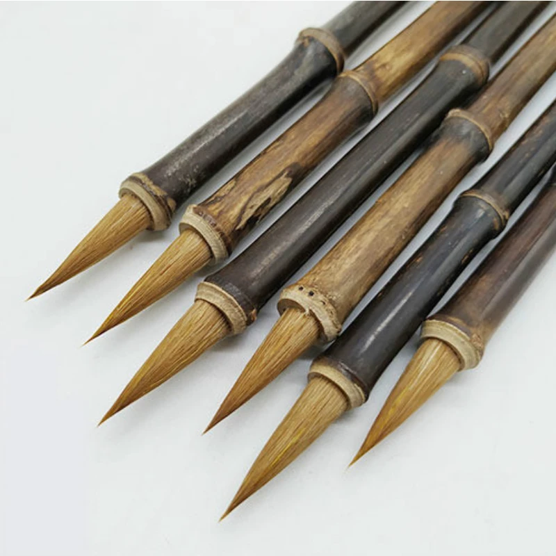 Weasel Hair Brushes Chinese Calligraphy Brush Small Regular Script Writing Brush Copy Scriptures Pen Chinese Line Drawing Brush