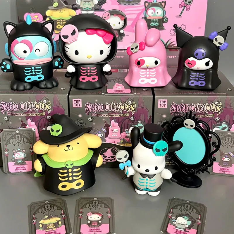 

Sanrio Character Halloween Mischief Night Blind Box Mystery Box Desktop Action Figure Anime Doll Surprise Bag Collection