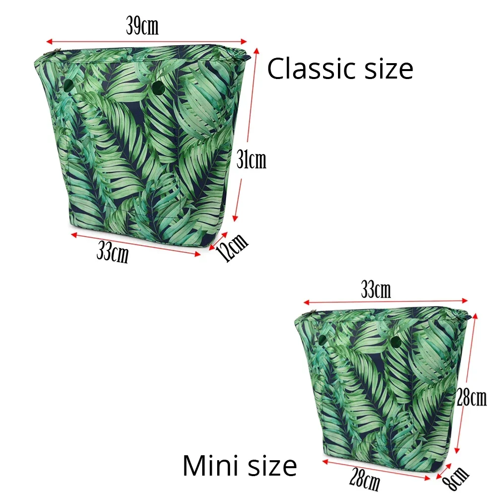 New Composite Twill Cloth Waterproof obag Inner Lining Insert Zipper Pocket for Classic Mini  Senior Inner Pocket for O Bag