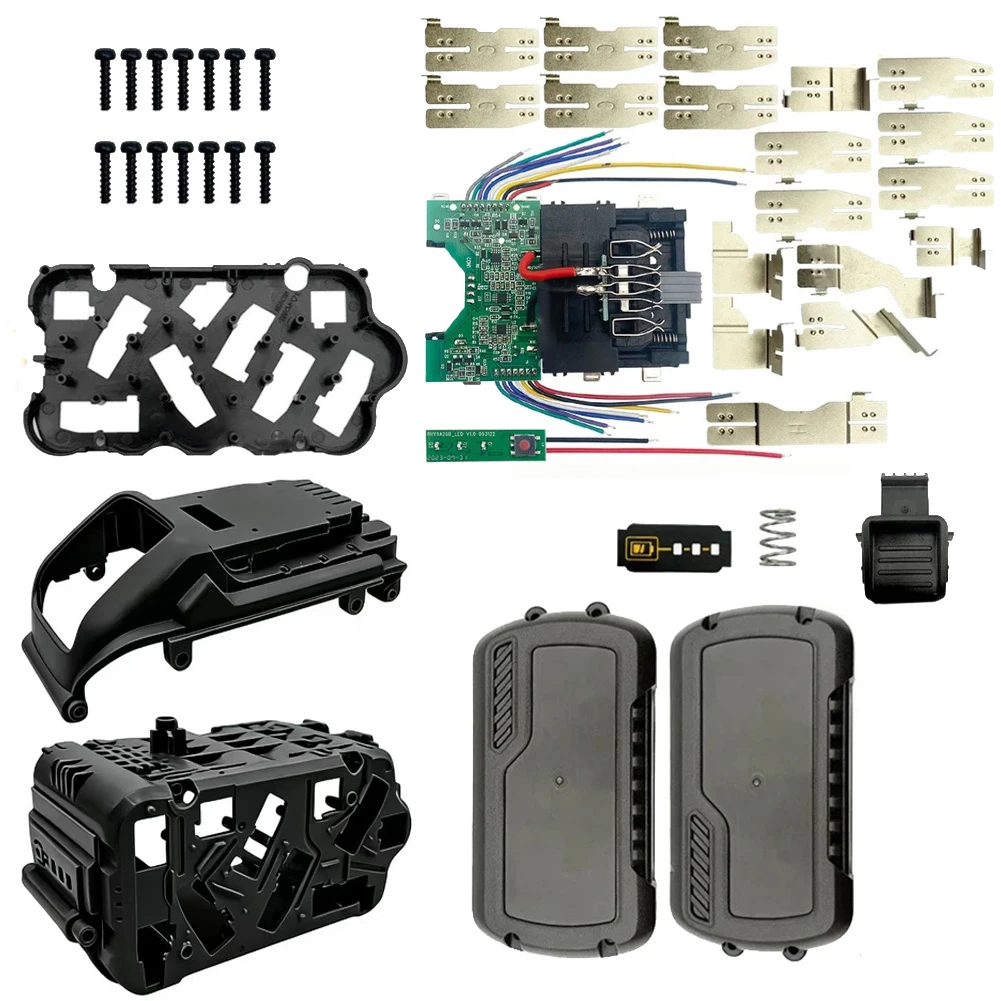 

Сменный пластиковый корпус для аккумулятора DCB200 20В, 15 слотов, держатель для элементов 21700 с креплением на печатную плату для инструментов