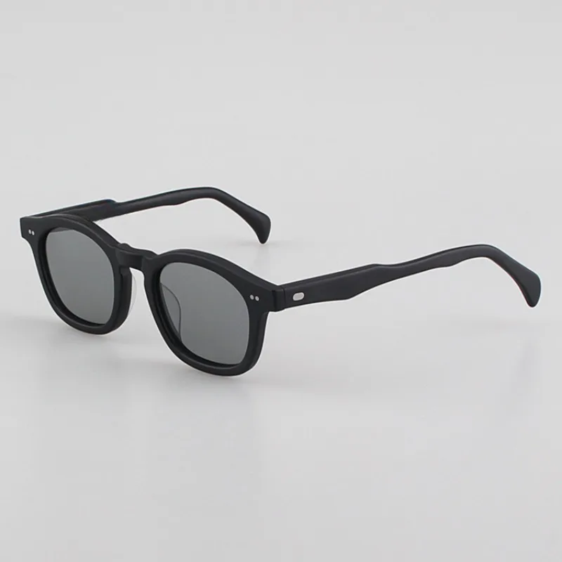 

Vintage Sunglasses Women Sheet Frosted Black Frame Glasses Polarized Oval Acetate UV400 for Men Fashion Travel Solar Glasses