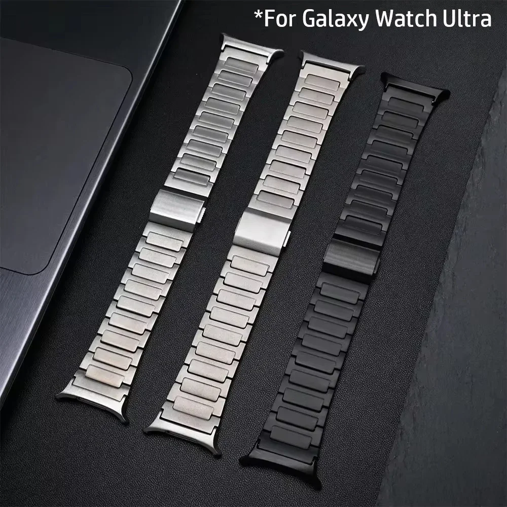 Titanium Businesss Strap for Samsung Galaxy Watch Ultra 47mm Luxury Magnetic Band Fot Galaxy 47mm Ultra No Gaps Curved End Band
