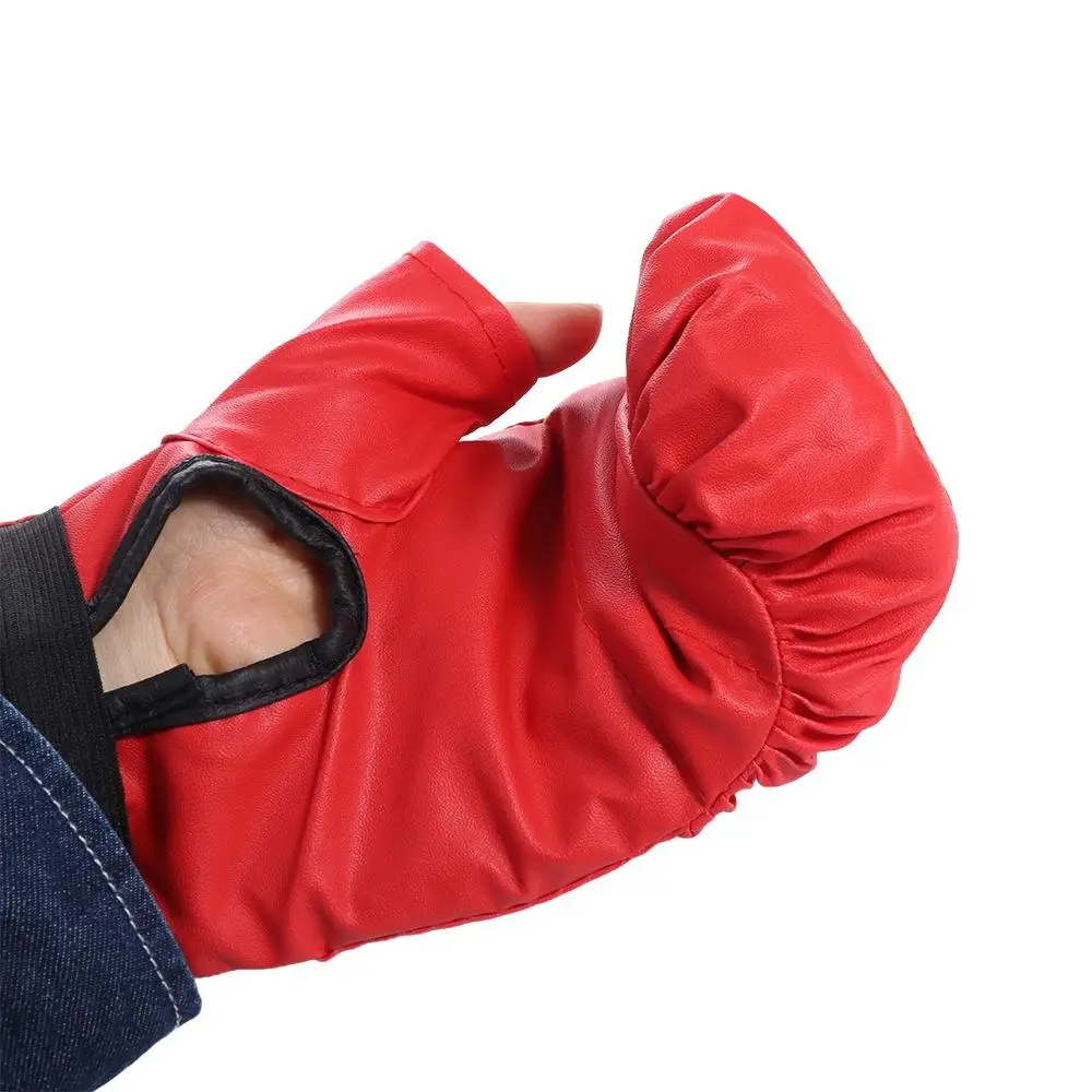 Comfortable PU Leather Boxing Gloves Black Sponge Boxing Gloves Men Red Boxing Training Gloves Youth