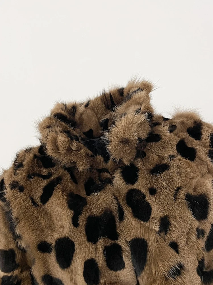 2025 femmes personnalisé veste de fourrure de renard naturel manteau de fourrure véritable hiver automne mode luxe une pièce véritable manteau de fourrure léopard