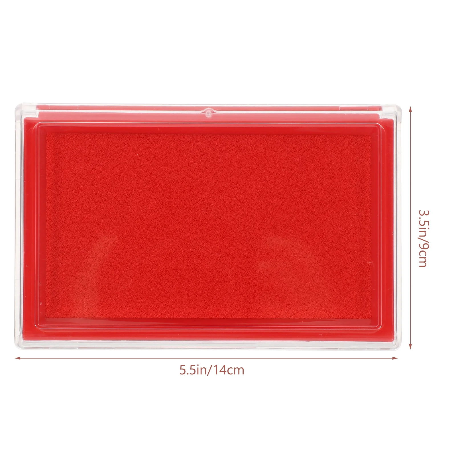 Red Ink Pad Clear Box For Calligraphy Painting Students Artwork Supply Portable Inkpad Multipurpose Durable