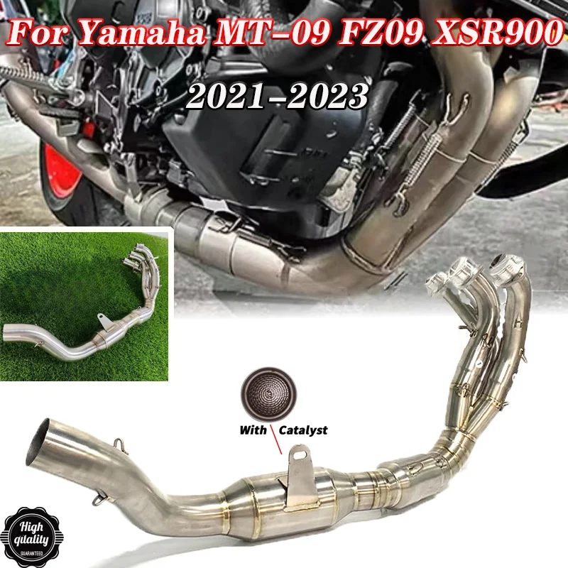 

Slip On For Yamaha MT-09 MT09 FZ 09 2021 2022 2023 Motorcycle Exhaust Systems Modified Front Link Pipe Escape Moto Muffler