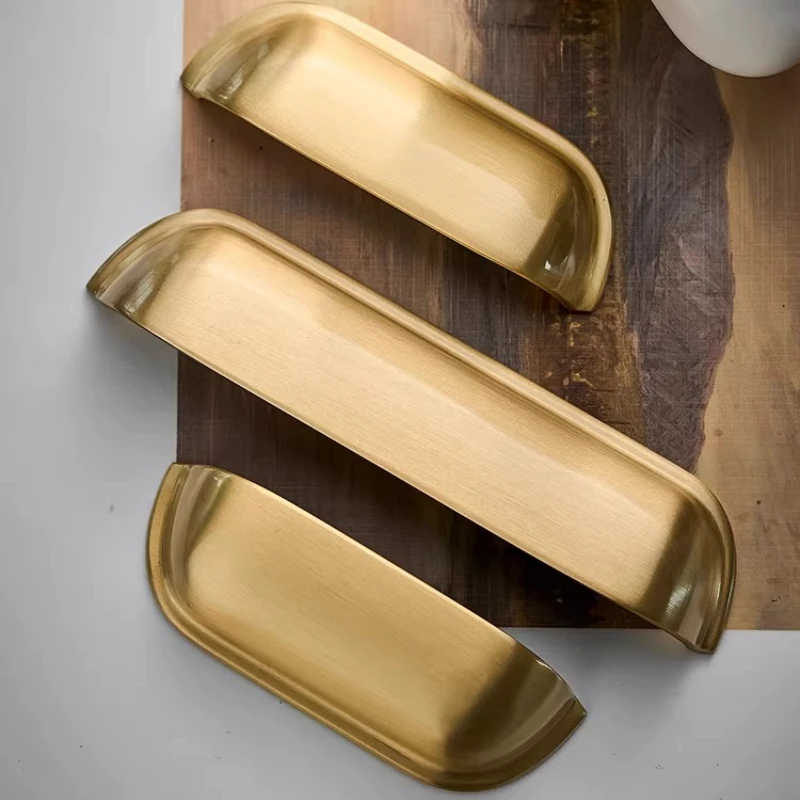 Schlafzimmer-Kleiderschrank, Küchenschublade, Schuhschrank, Türgriff, goldfarbener Muschelgriff aus Messing, Möbelknopf, Dekorativer Griff – Detail 9