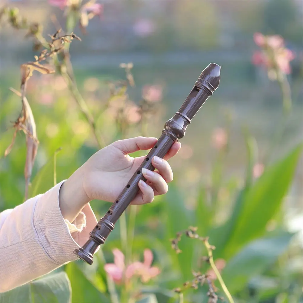 Soprano Recorder G Key Instrument for Beginners 8 Hole Flute with Cleaning Rod ABS Music Flute Resin Musical Instrument