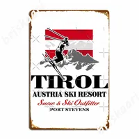 Alpine Austria Tyrol Tirol Flag Metal Sign Wall Cave Kitchen Create Wall Decor Tin Sign Posters