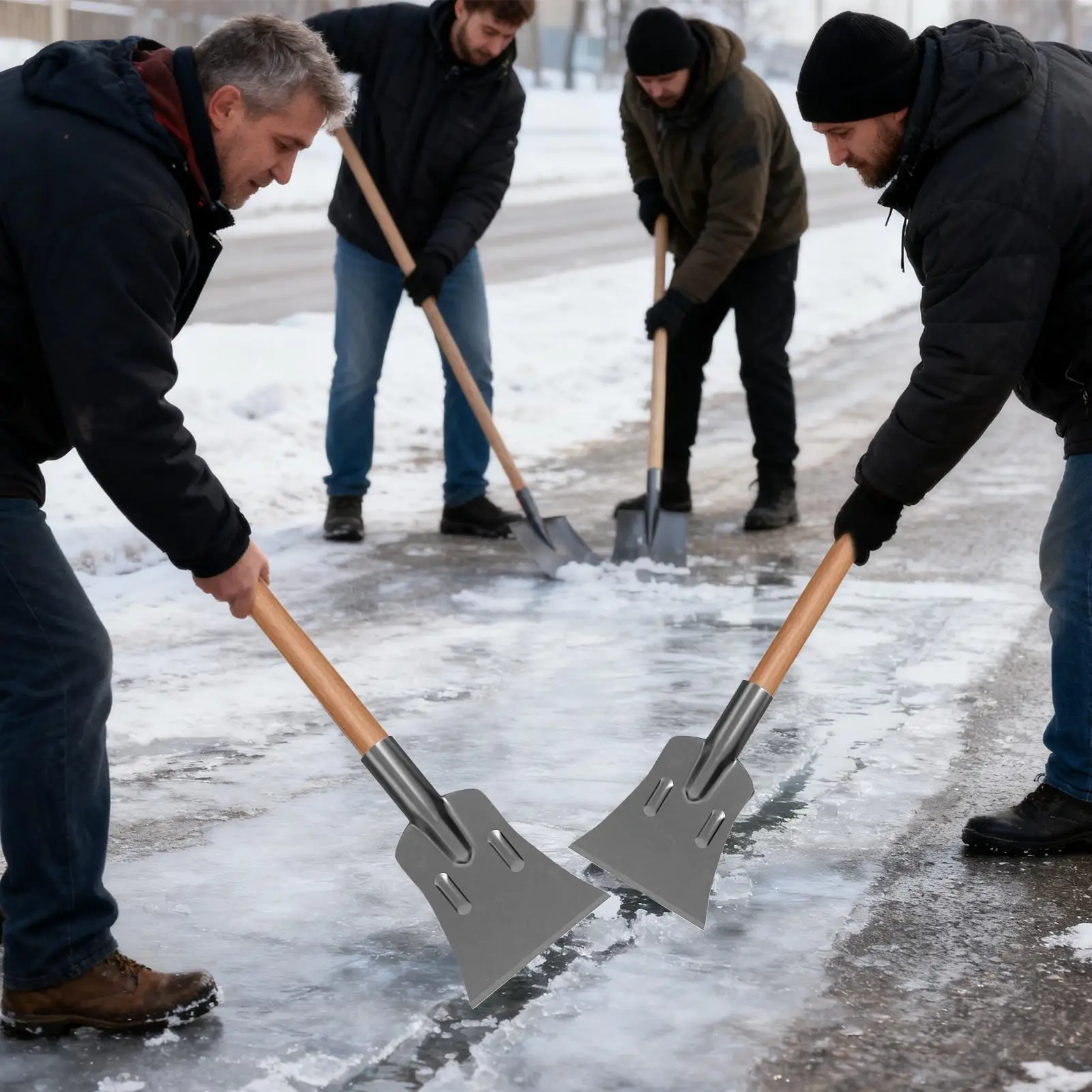

Лопаты для снега, сверхмощный скребок, эргономичная лопата для снега на открытом воздухе, зимнее лобовое стекло, садовая грузовика, чистка окон, лужайки