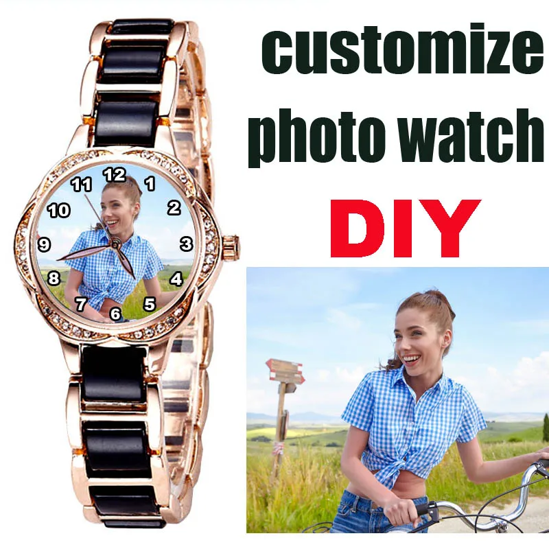 ساعة صور إبداعية صمم صورتك الخاصة بشعار مخصص ساعة يد مطبوعة على الوجه هدية مخصصة فريدة من نوعها يمكنك صنعها بنفسك #6