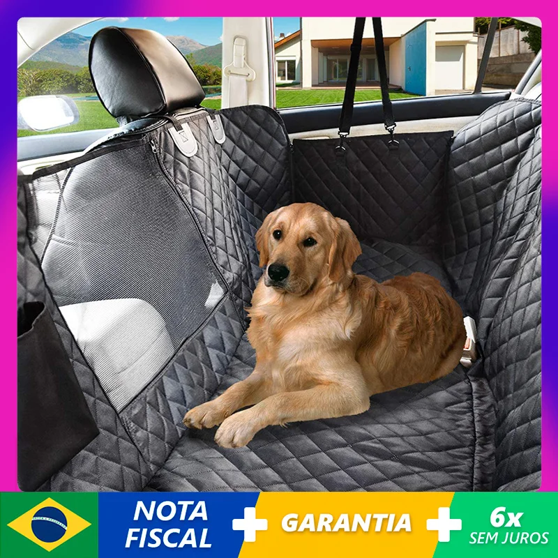 Dog Car Seat Cover Pet Travel Carrier Mattress Waterproof Dog Car Seat Protector with Middle Seat Armrest for Dogs