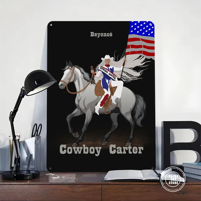 Beyoncé Cowboy Carter Metal Poster Perfect Gift for Fans Lovers Personalized Wall Art Metal Sign for Funny Signs Room Decor Home