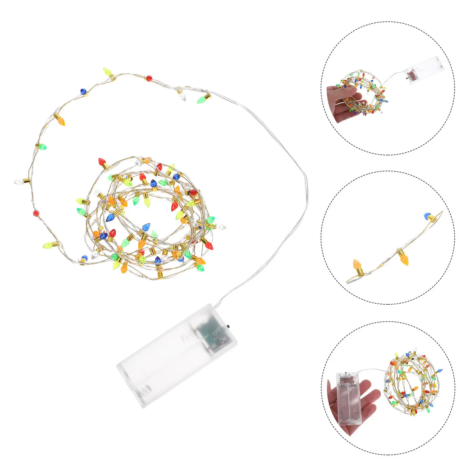 

20 светодиодных гирлянд - портативные разноцветные гирлянды для декоративного освещения внутри и снаружи помещений, для спальни, балкона, патио.