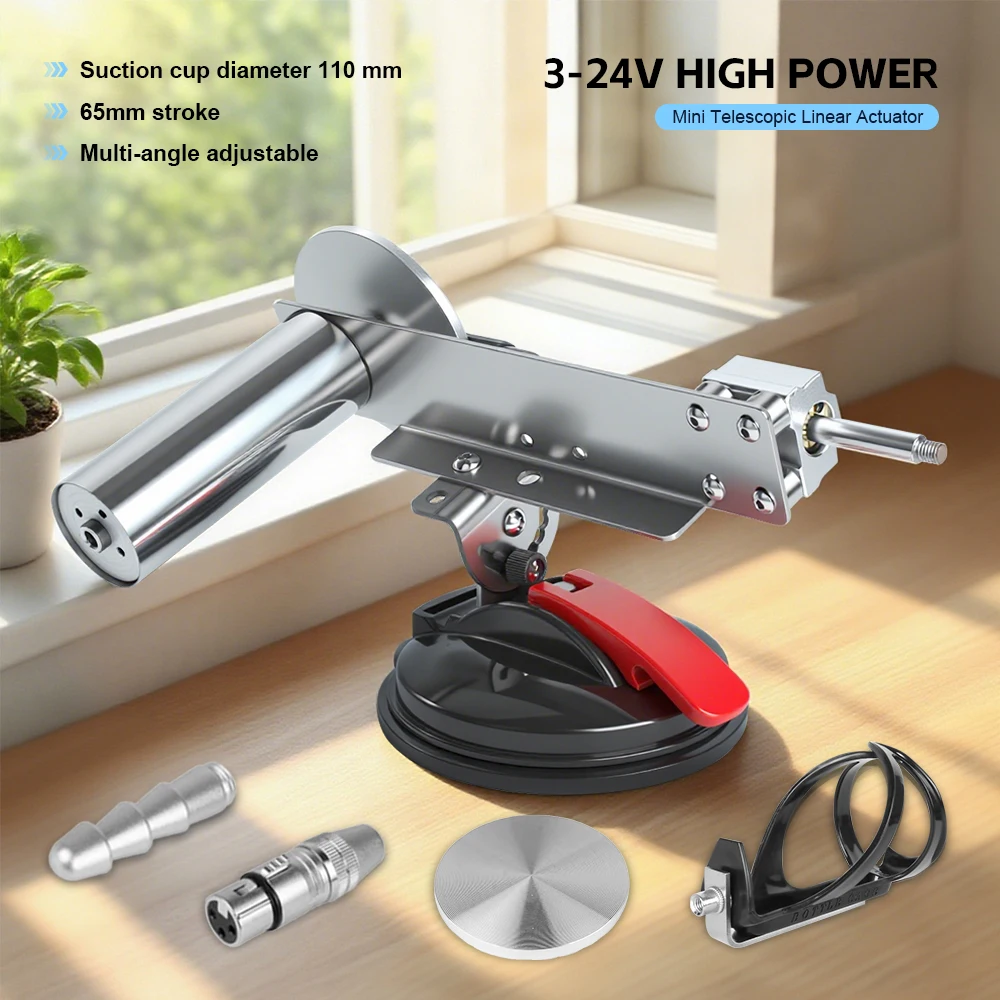 

New Style Telescopic Linear Actuator 65mm Stroke Adjustment Angle Reciprocating Cycle Mechanism Motor Mini Linear Actuator