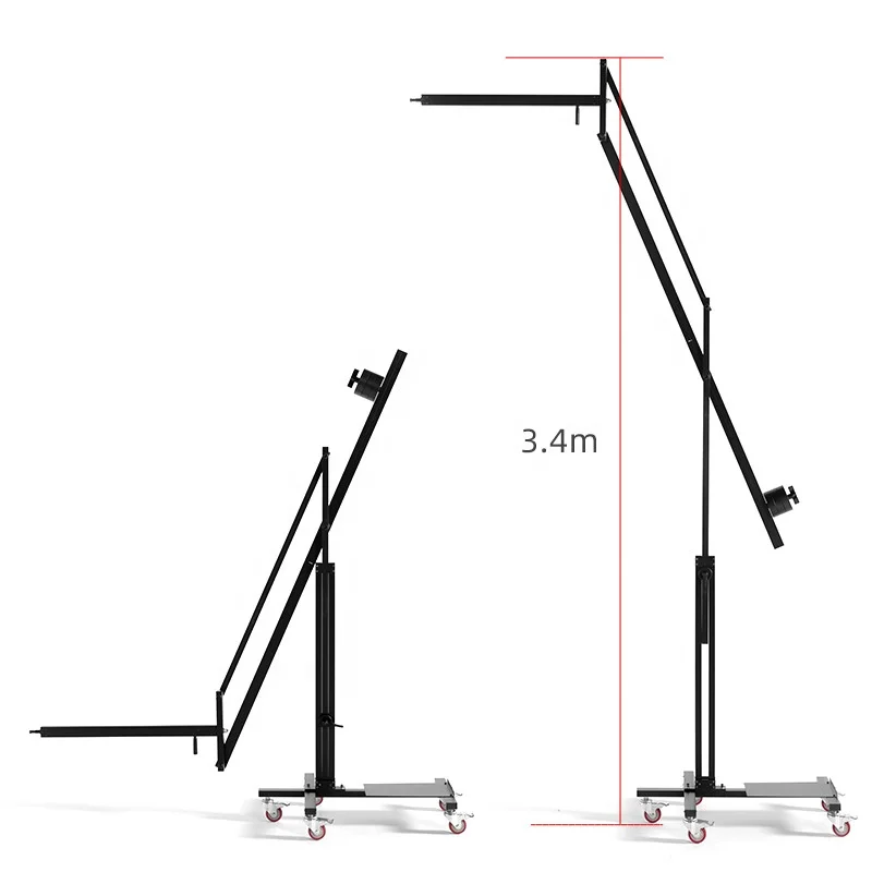 PHJ-200 Camera Cantilever Crane Studio Flash Crane Jib Bracket Balanced Cantilever Wheel Trolley Track with Power Pack Platform - view 6