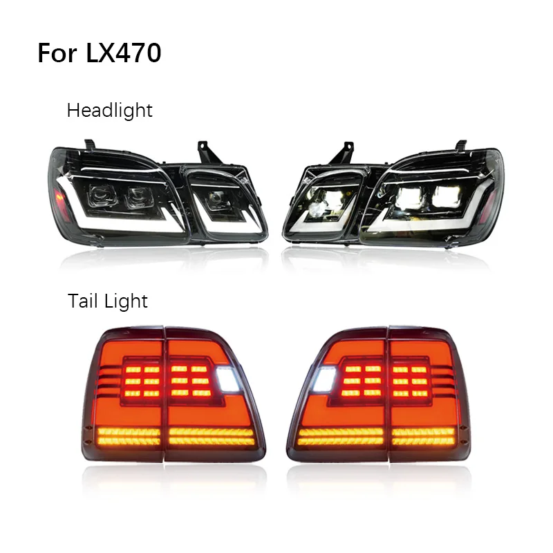 

High Quality Led Headlights and led tail light Are Suitable for the lexus Lx470 1998-2006