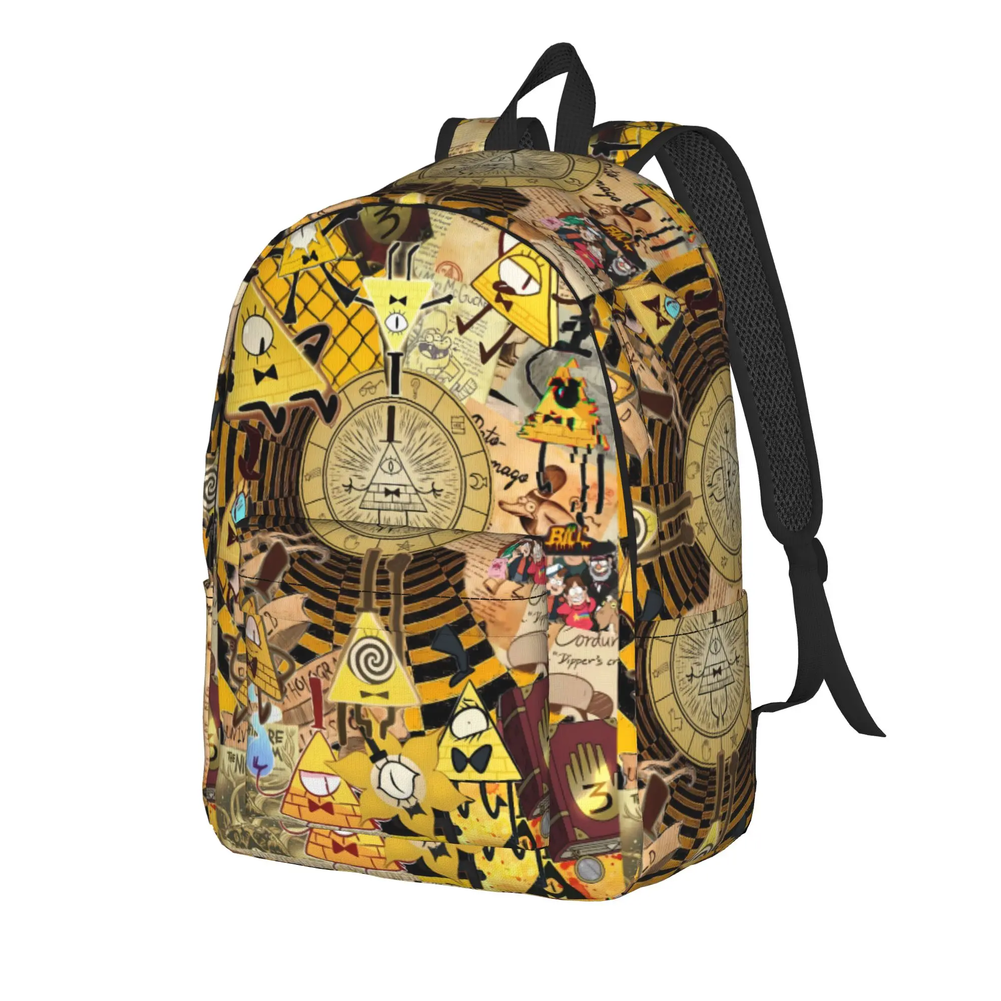 Bill Cipher  Backpack Gravitys Anime Falls Student Polyester University Backpacks Big Casual High School Bags Rucksack