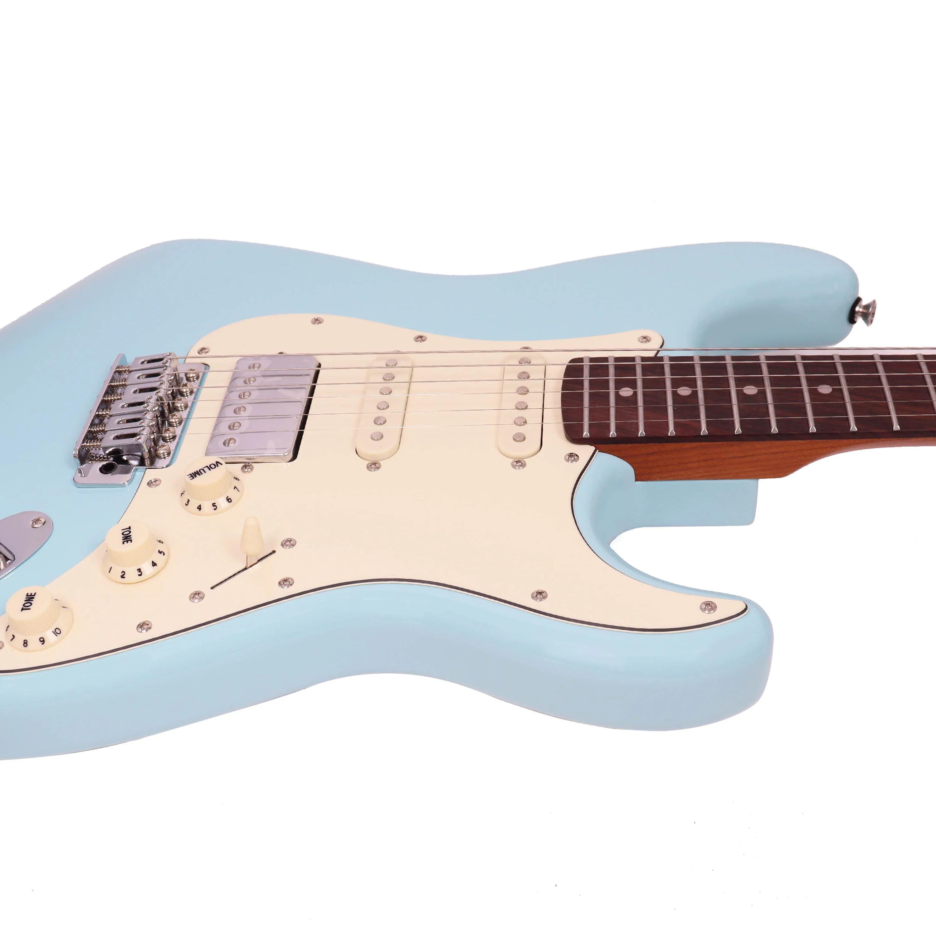 جيتار كهربائي موديل ST عالي الجودة لعام 2025 برقبة من خشب القيقب المحمص باللون الكريمي مع لوحة فريتس من خشب الورد SSH بسعر #4