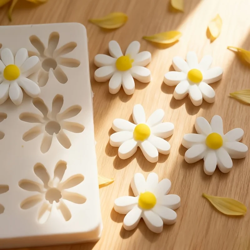 1pc 3D Daisy Sunflower Silicone Mold for Soap Candle Resin DIY Craft Holiday Decor