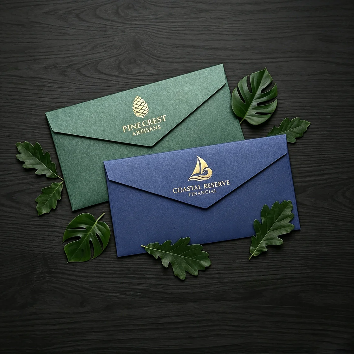Pearlescent Paper Gold Foil Stamped Envelope Invitation, Gift Card, Business Card Envelope, Bulk Custom Logo, Thank You Envelope