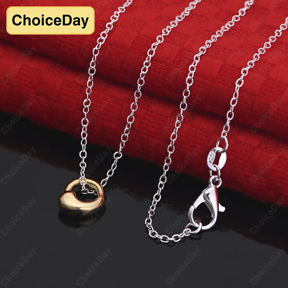 

ChoiceDay 925 Sterling Silver Exquisite Round Necklace Women's Jewelry Party Accessories Gift Wedding