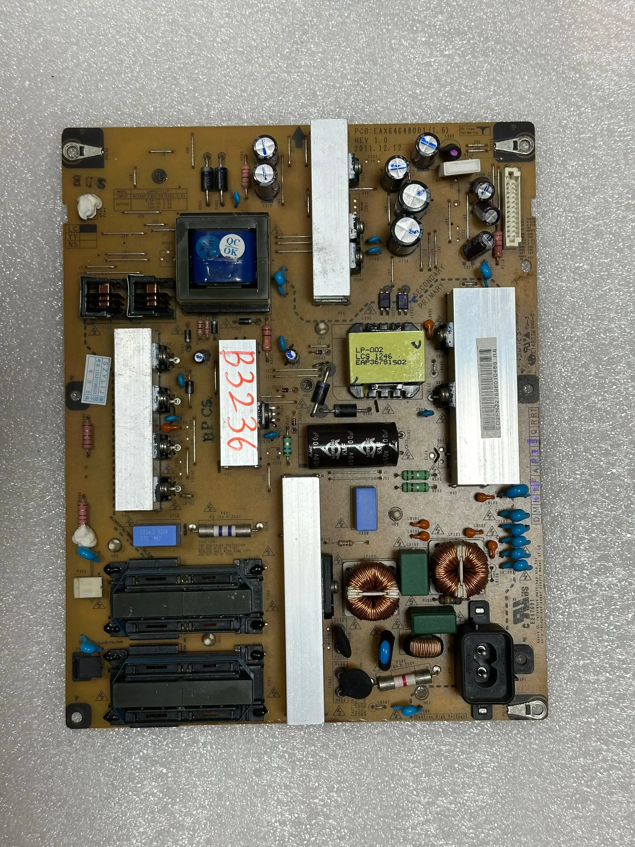 

Оригинальная плата питания LGP42-12LF EAX 64648001 (1.6)REV 1.0