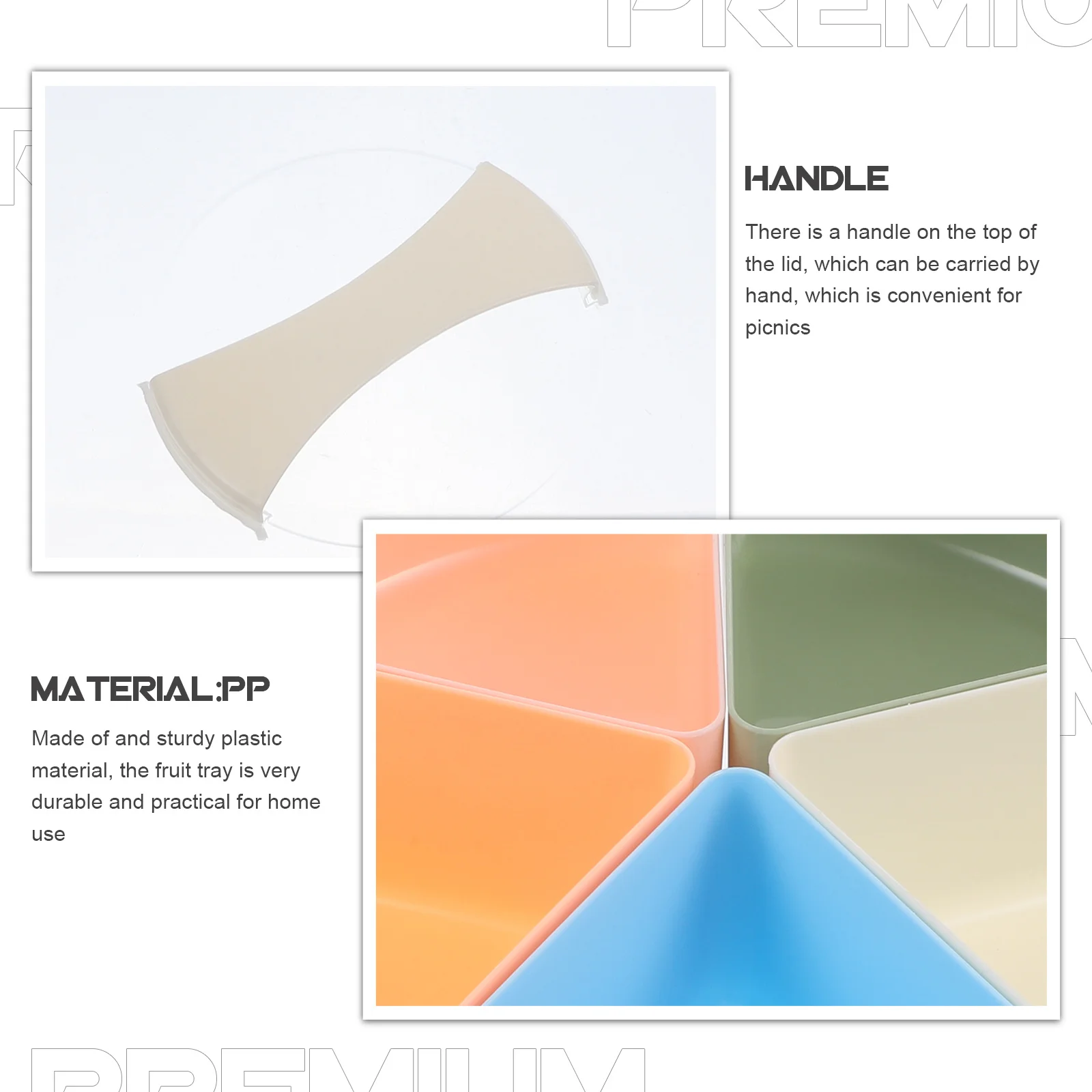 

Snack Storage Tray For Party Fruit Serving Trays For Parties Serving Dish Plastic Food Organizer Compartment Plate