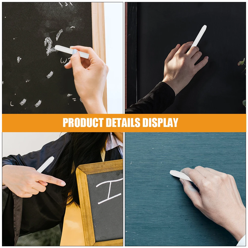 

12pcs Dust Free Chalk 3 15 x 0 37 Inches Bright Colored Toddler Chalkboard Blackboard Sidewalk Drawing Writing Erasable Chalks