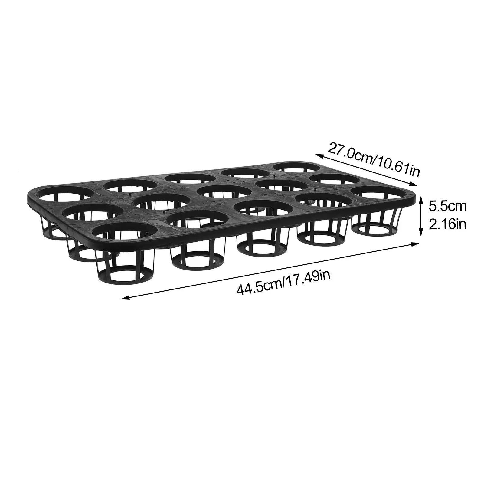 2Pcs Sprouter Tray 15 Hole Seedling Growing Tray Lightweight Reinforced Base Breathable PP Plastic Holder for Home Garden