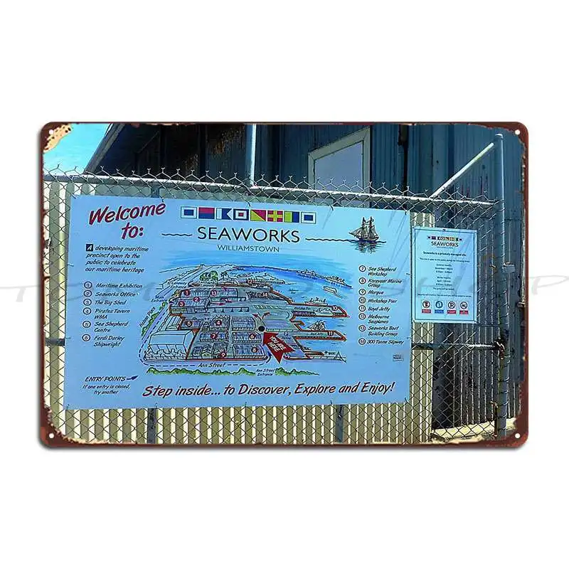 Maritime Museum On Gate Williamstown Vic Australia Metal Plaque Poster Garage Cinema Design Tin Sign Poster