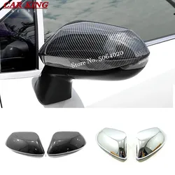 ABS Chrome/Carbon fiber For Toyota Sienta 2015-2021 accessories Car Side Door Rear View Mirror Cover Trim Cap Garnish Molding