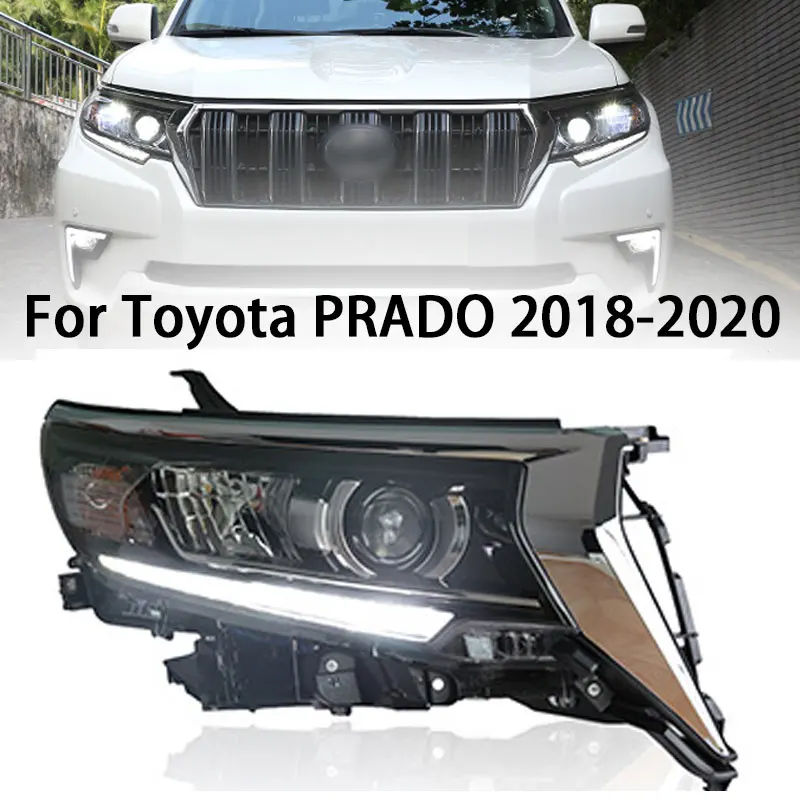 

Автомобильные фары, автомобильные аксессуары для передних фар Prado 2018-2020, динамический сигнал поворота, лампа дневного света LC200 DRL Hid биксеноновый автомобильный аксессуар