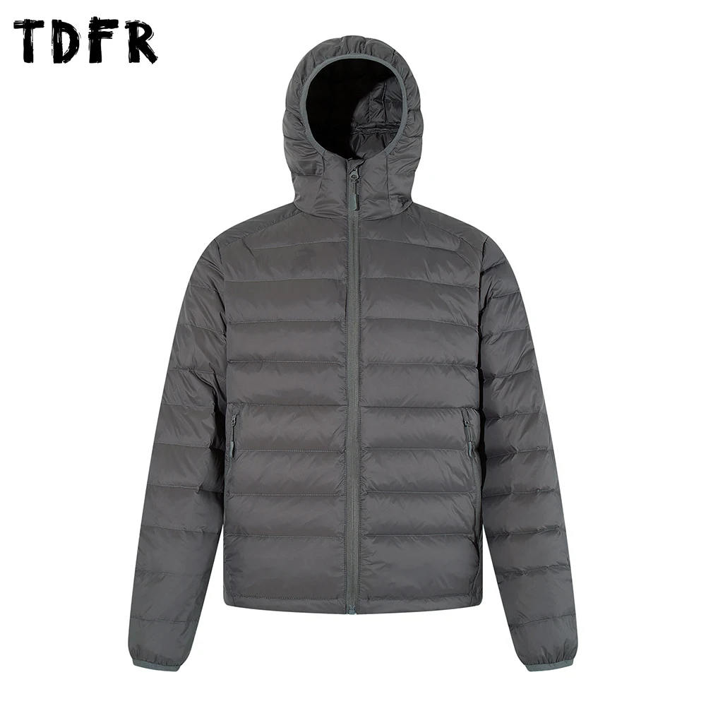 

Solid Color Hooded Down Jacket Mens Retro Casual Winter Thick Warm Long Sleeve Padded Jacket Man