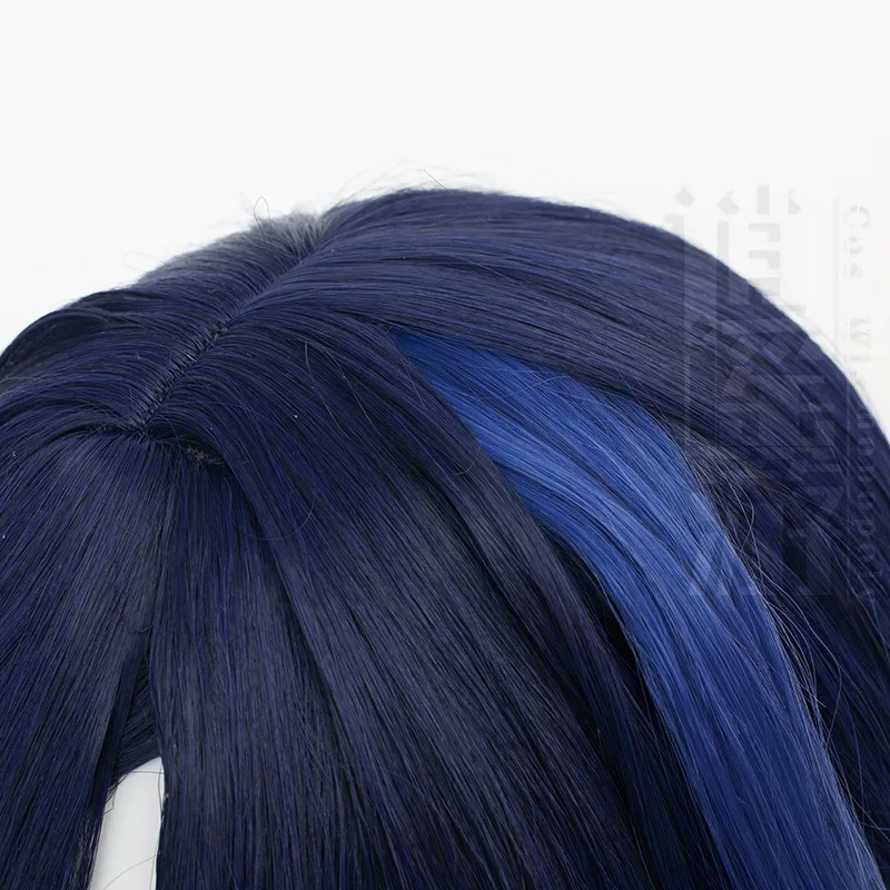 Anime Clorinde Cosplay Wig Game Genshin Impact 100-105CM Blue Heat-resistant Synthetic Hair Halloween Party Cosplay Wigs+wig Cap