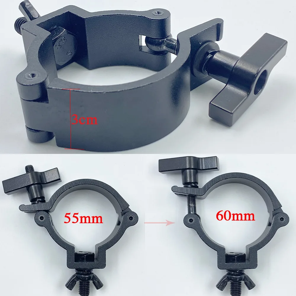 55-60mm Aluminum Clamp With T-nut Quick Lock Release Mounting Clamp Half Coupler For Truss Lighting Setups Stage Wedding Studios