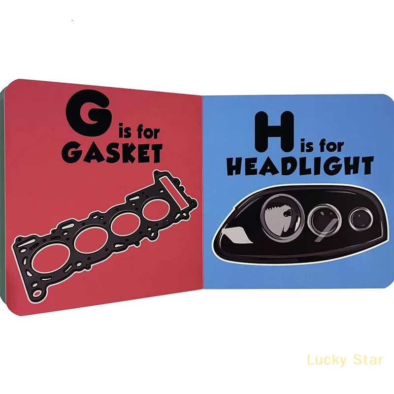 Abc Book For Future Racers Children Racing Parts Learning Alphabet Book Kids Car Parts Illustrated Alphabet Book Toddler Book