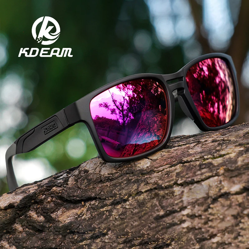 

KDEAM New Outdoor Sports Polarized Sunglasses Men TR90 Frame Photochromic Lens Shield Sun Glasses Women With Original Box KD0736