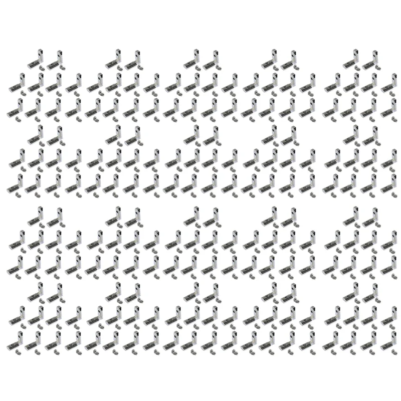 

B23B 400Pcs T Slot L-Shape Interior Inside Corner Connector Joint Bracket For Aluminum Extrusion Profile 2020 Series Slot 6Mm