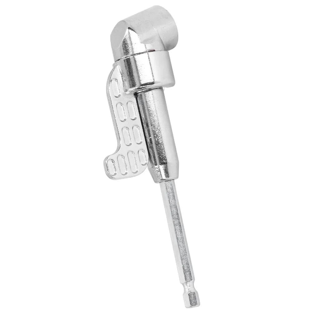 2PCS 1/4 Inch Hex Shank Right Angle Drill Adapter Angled Bit Holder Flexible Extension 105 Degree Drill Adapter