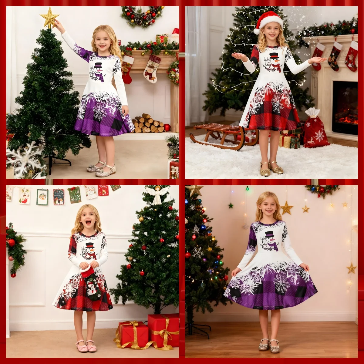 

Children Christmas Tulle Dress 2026 New Girls Cartoon Gown Kids Xmas Party Vestidos Infant Princess Print Clothing 2-12 Years