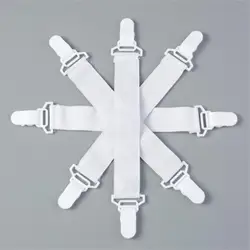 4pcs Bed Sheet Fasteners Straps Elastic Mattress Cover Corner Holder Clip Grippers Fasteners Sheet Clamp Holder For Bed Sheet